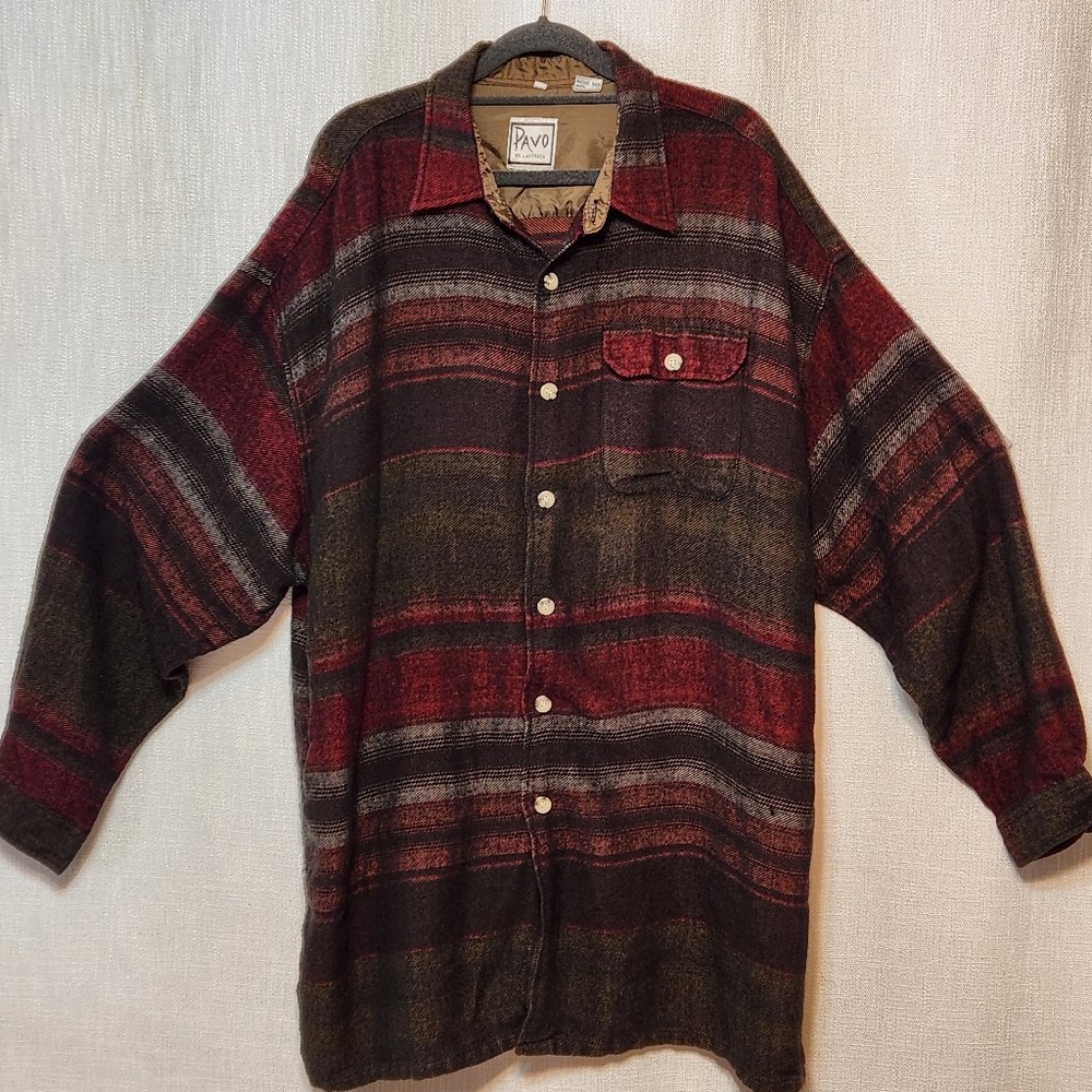 Pavo By Lastada Shacket XL Button Down Mens Navajo Stripes